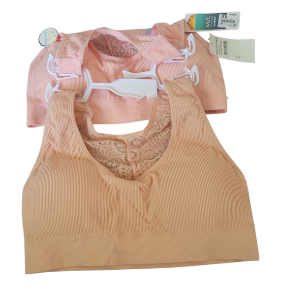 C&C California Pink Slip-on Pullover Bra  Comfort Back Lace - Picture 1 of 6